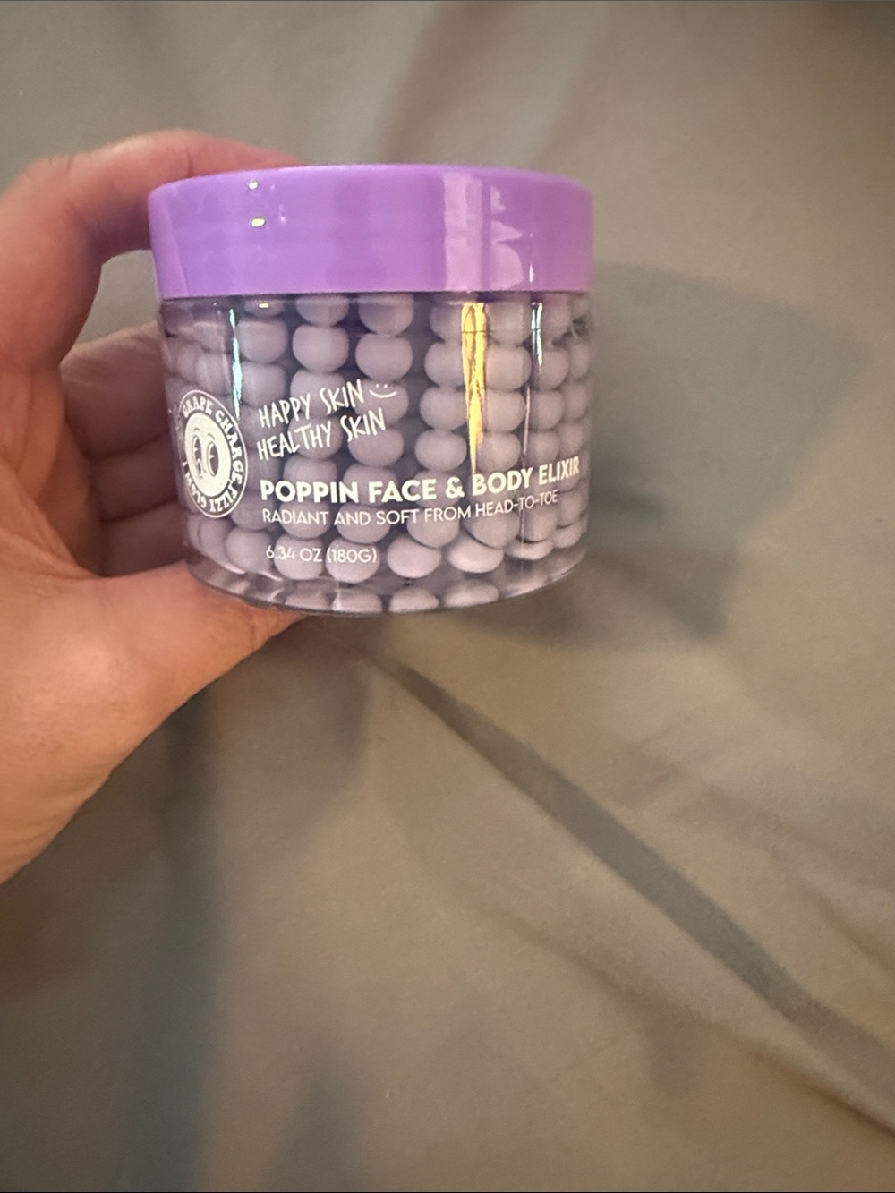 Grape Pop Poppin Face & Body Elixir Beads - Purple
